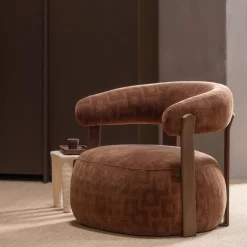 Outlet WOOOD Fauteuil Foon 3D structuurstof en hout