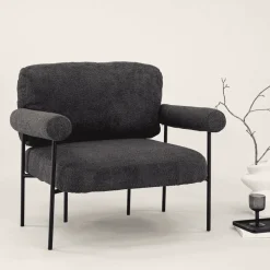 Clearance Nohr Fauteuil Jaquis Bouclé, kleur Donkergrijs