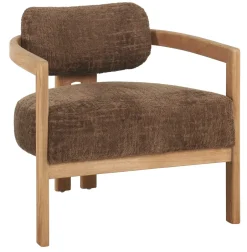 Clearance MUST Living Fauteuil Kelly Chenille, kleur Naturel