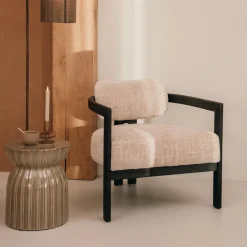 Discount MUST Living Fauteuil Kelly Chenille, kleur Zwart