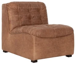 Discount MUST Living Fauteuil Liberty Leder, kleur Cognac