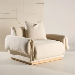 New Nohr Fauteuil Lisa Linnenlook, kleur Beige