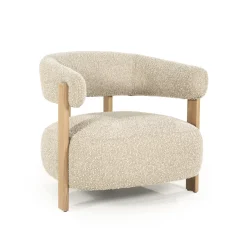 Best Eleonora Fauteuil Lola Bouclé en eikenhout