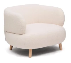 Best Kave Home Fauteuil Luisa Bouclé, kleur Ecru