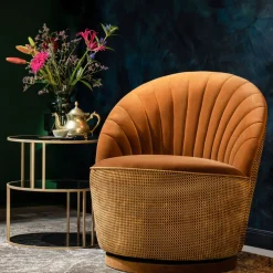 Clearance Dutchbone Fauteuil Madison Goudkleurig