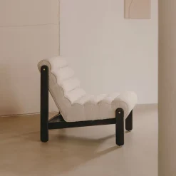 Discount Kave Home Fauteuil Magira Bouclé en eikenhout Taupe