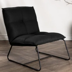 Online Nohr Fauteuil Manisha Linnen, kleur Zwart