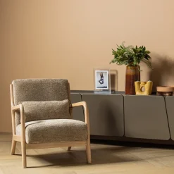 WOOOD Fauteuil Mark Chenille, kleur Zand