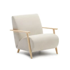 Sale Kave Home Fauteuil Meghan Chenille, kleur /Naturel Beige