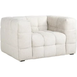 Richmond Interiors Fauteuil Merrol Chenille, kleur Crème Cru00e8me