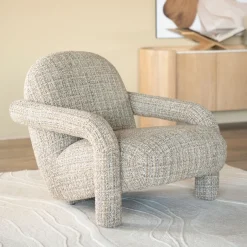 Best Eleonora Fauteuil Monica Grove Bouclé