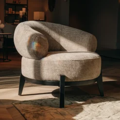New Richmond Interiors Fauteuil Montana Chenille, kleur Desert