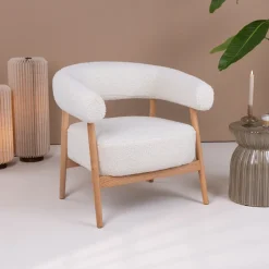 Best By-Boo Fauteuil Mysa Teddy en eikenhout