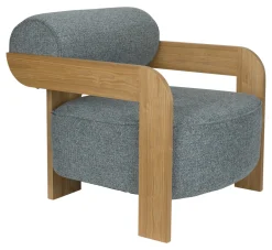 New Zuiver Fauteuil Oolong Bouclé en eikenhout