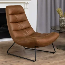 Clearance Sohome Fauteuil Otis Eco-leder, kleur Bruin