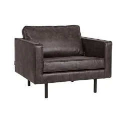 Best WOOOD Fauteuil Rodeo Gerecyled leer