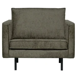 Sale WOOOD Fauteuil Rodeo Structure Velvet, kleur Frost Vergrijsd groen
