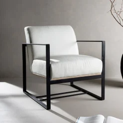 Nohr Fauteuil Roxana Linnen, kleur Off-white Off White
