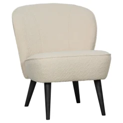 Online WOOOD Fauteuil Sara Bouclé, kleur Creme