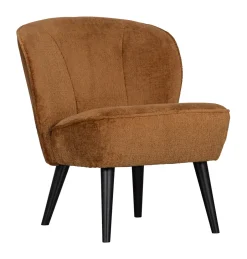 WOOOD Fauteuil Sara Chenille, kleur Cognac