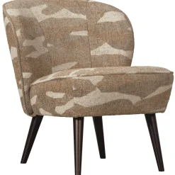 Online WOOOD Fauteuil Sara Geweven, kleur Camouflage Groen