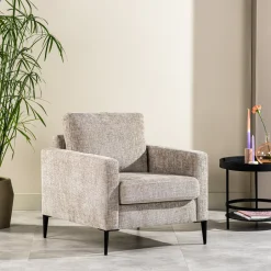 Clearance BASE Fauteuil Shuan Chenille Champagne