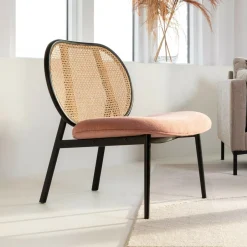 Online Zuiver Fauteuil Spike Rotan en stof