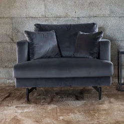 Sale Nohr Fauteuil Tamora Velvet, kleur Donkergrijs