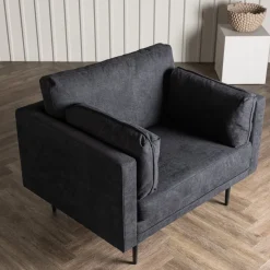 Outlet Nohr Fauteuil Tylan Linnen, kleur Zwart