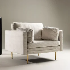 New Nohr Fauteuil Tylan Rib, kleur Lichtgrijs