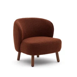 Kave Home Fauteuil Ulit Bouclé, kleur /Bruin Terracotta