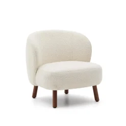 Sale Kave Home Fauteuil Ulit Bouclé, kleur /Bruin Wit