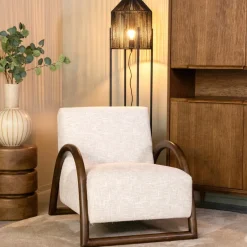 Sale LABEL51 Fauteuil Viggo Bouclé en walnoot Naturel