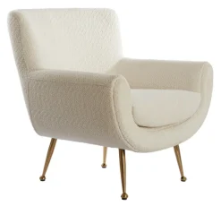 Outlet Light & Living Fauteuil Vinstra Bouclé Wit