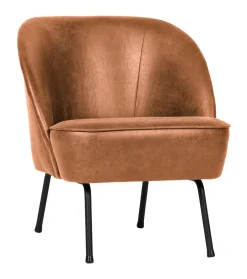 Online WOOOD Fauteuil Vogue Eco-leder Cognac