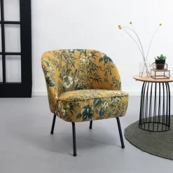 Best WOOOD Fauteuil Vogue Poppy Velvet