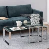 Best Bendt Glazen Salontafel Lone set van 2 stuks, kleur chroom