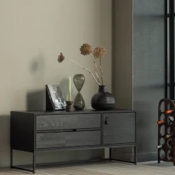 Online WOOOD Grenen, TV-meubel Silas Grenen, 120cm, kleur Zwart