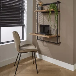 LifestyleFurn Hangend Bureau Sharlie Massief Acacia Massief acacia naturel