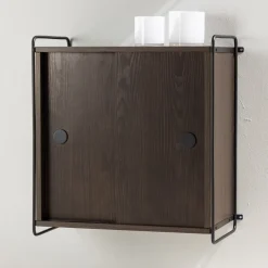 Hot Nohr Hangende Opbergkast Marketta 68 x 60cm, kleur Mokka