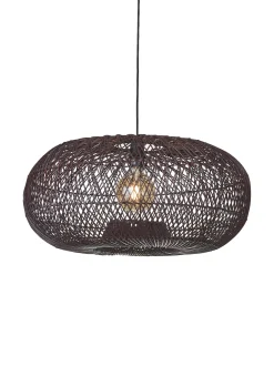 Outlet GOOD&MOJO Hanglamp Arizona Bamboe, kleur Burgundy