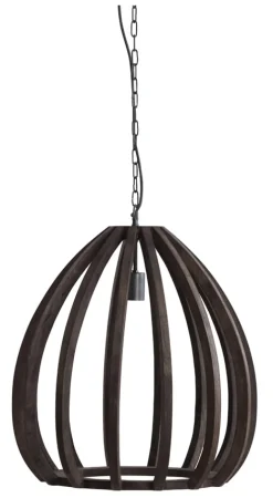 Light & Living Hanglamp Barsia Mangohout, 50cm, kleur Donkerbruin