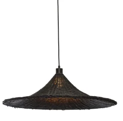 Best GOOD&MOJO Hanglamp Borabora Rotan, 70cm Zwart