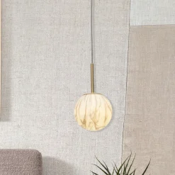 Outlet it's about RoMi Hanglamp Carrara Glas, Marmerlook