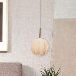 Outlet it's about RoMi Hanglamp Carrara Glas, Marmerlook