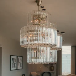 Best Richmond Interiors Hanglamp Chenna Glas, 80 x 80cm