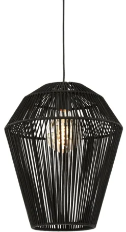 Discount Light & Living Hanglamp Deya Langwerpig, kleur Mat Zwart