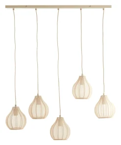 Discount Light & Living Hanglamp Elati 5-lamps, kleur Zand