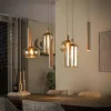Sale LifestyleFurn Hanglamp Faiga Glas en beige metaal, 4+3-lamps