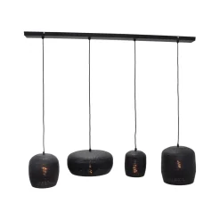 Hot Urban Interiors Hanglamp Fez 4-lamps, kleur Zwart